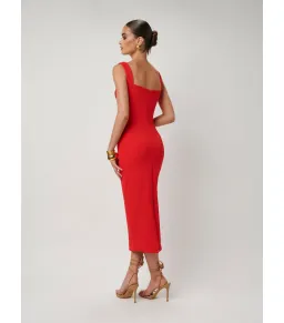 Effie Kats Marbella Dress In Cherry Red Size S / AU 8 for rent on The Volte - image 3