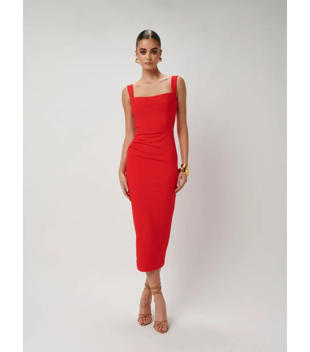 Effie Kats Marbella Dress In Cherry Red Size S / AU 8 for rent on The Volte - main image