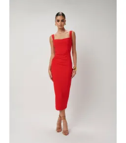 Effie Kats Marbella Dress In Cherry Red Size S / AU 8 for rent on The Volte - image 1
