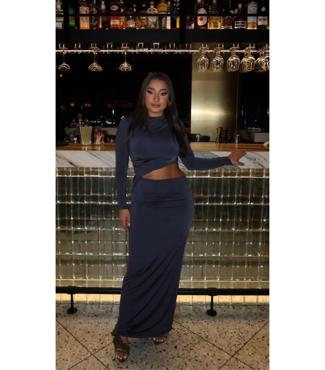 Effie Kats Cara Maxi Dress Thunder Size M / AU 10 for rent on The Volte - main image