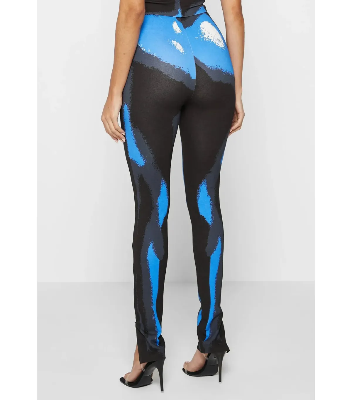 Maniere De Voir Body Print Racer Top and Pants White/Blue Size M / AU 10 - Image 5