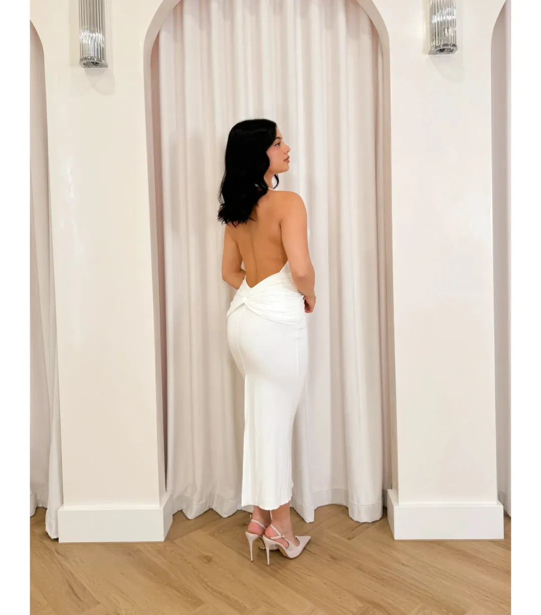 Natalie Rolt Arabella Dress in White Size S / AU 8 for rent on The Volte - main image