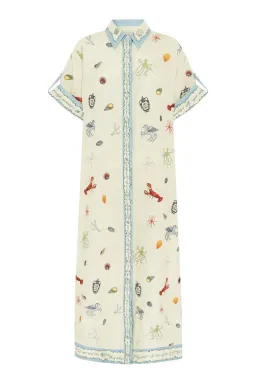 Alemais Sandy Embroidered Shirtdress Print Multi Size 8 for rent on The Volte - image 6
