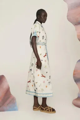 Alemais Sandy Embroidered Shirtdress Print Multi Size 8 for rent on The Volte - image 5