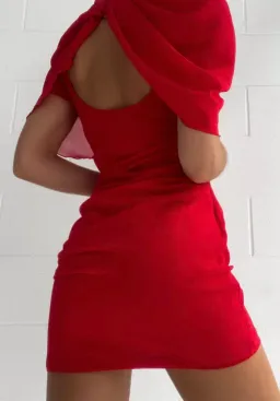 Yojani Boutique Carmen Mini Dress Red Size S / AU 8 for rent on The Volte - image 5