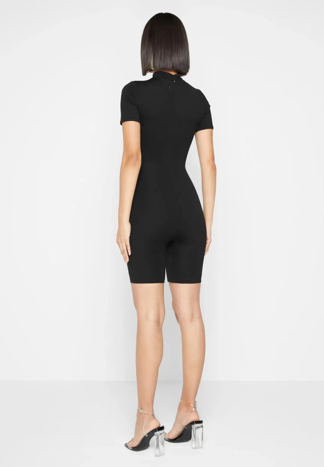 Maniere De Voir Eternelle Mock Neck Playsuit Black Size S / AU 8 for rent on The Volte - main image