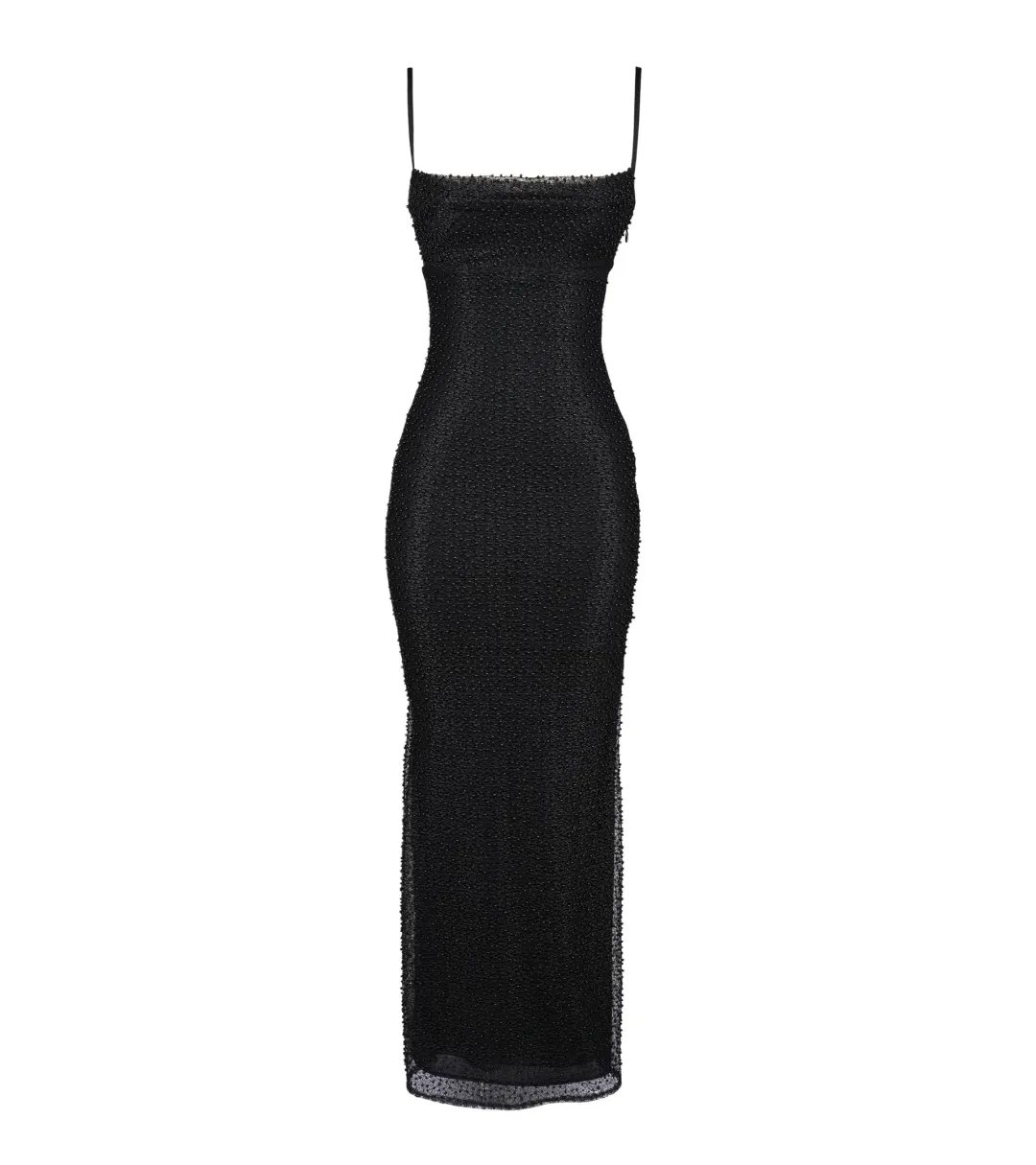 House Of CB Calla Pearl Embellished Maxi Dress Black Size M / AU 10 for rent on The Volte - main image