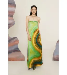 Alemais Iris Strapless Gown Green Size AU 8 for rent on The Volte - image 1