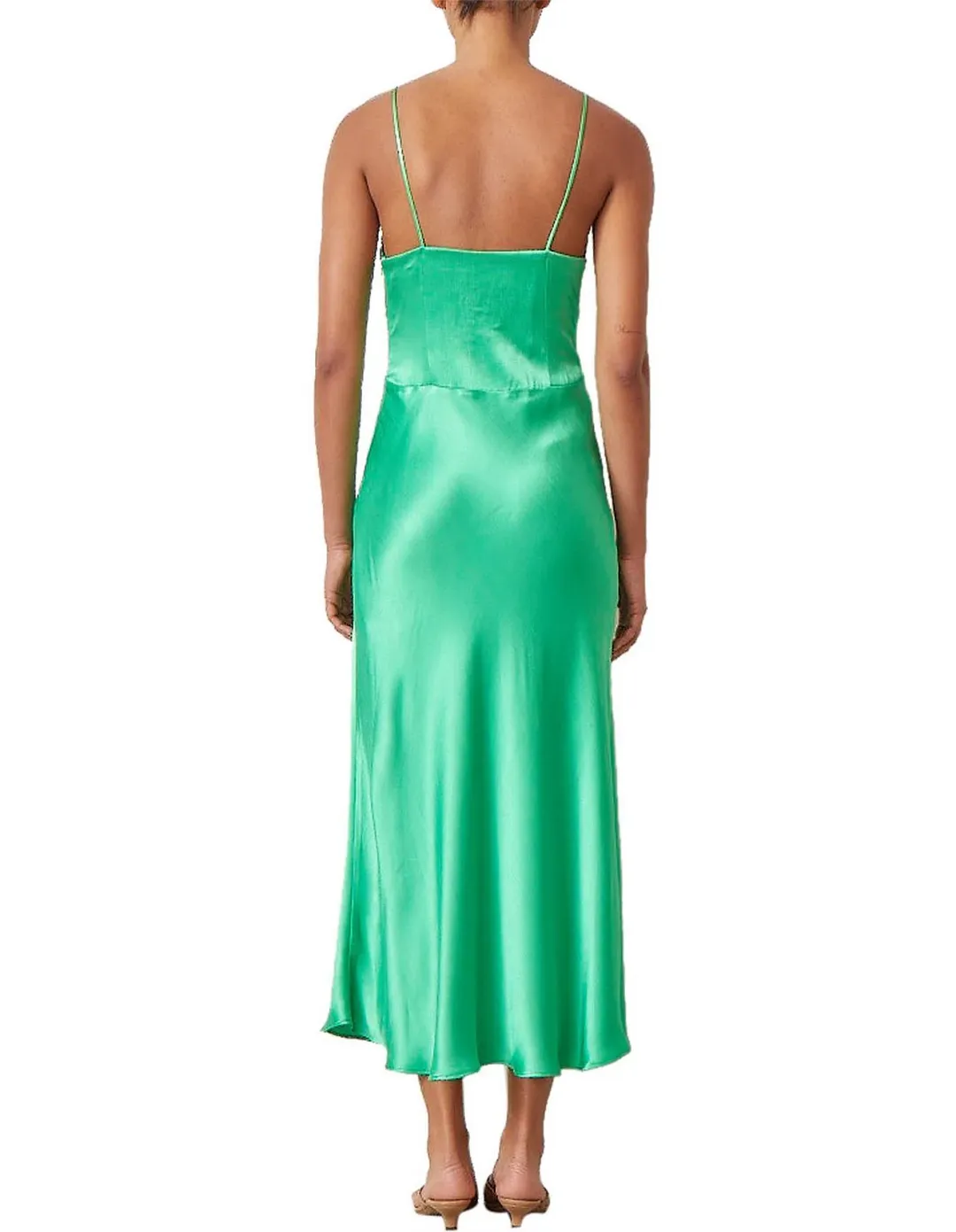 Bec & Bridge Loren Midi Dress Emerald Green Size AU 6 for rent on The Volte - main image
