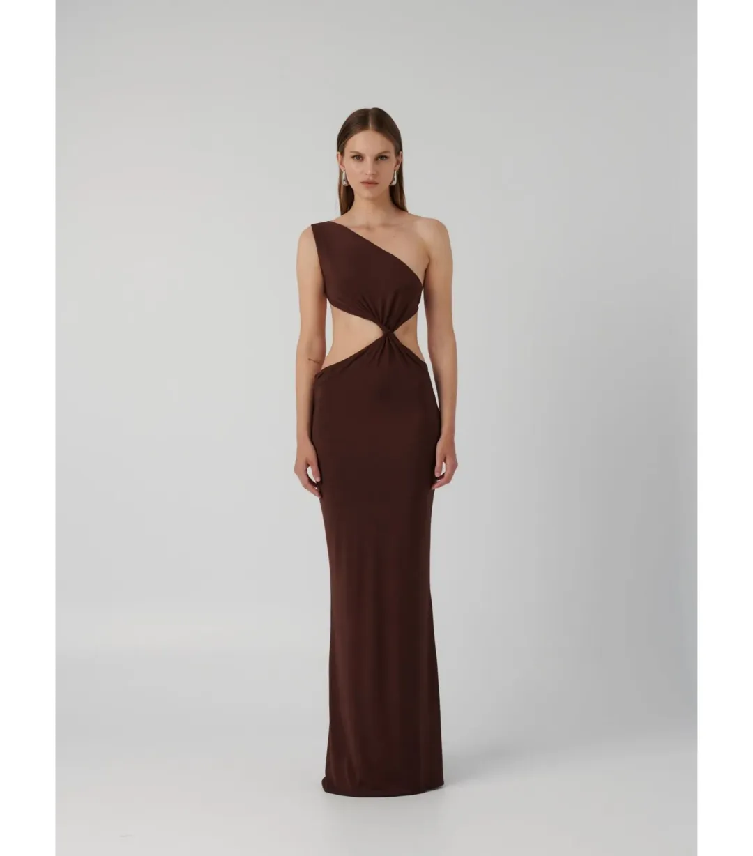 Effie Kats Hawlya Gown Cocoa Size M / AU 10 for rent on The Volte - main image