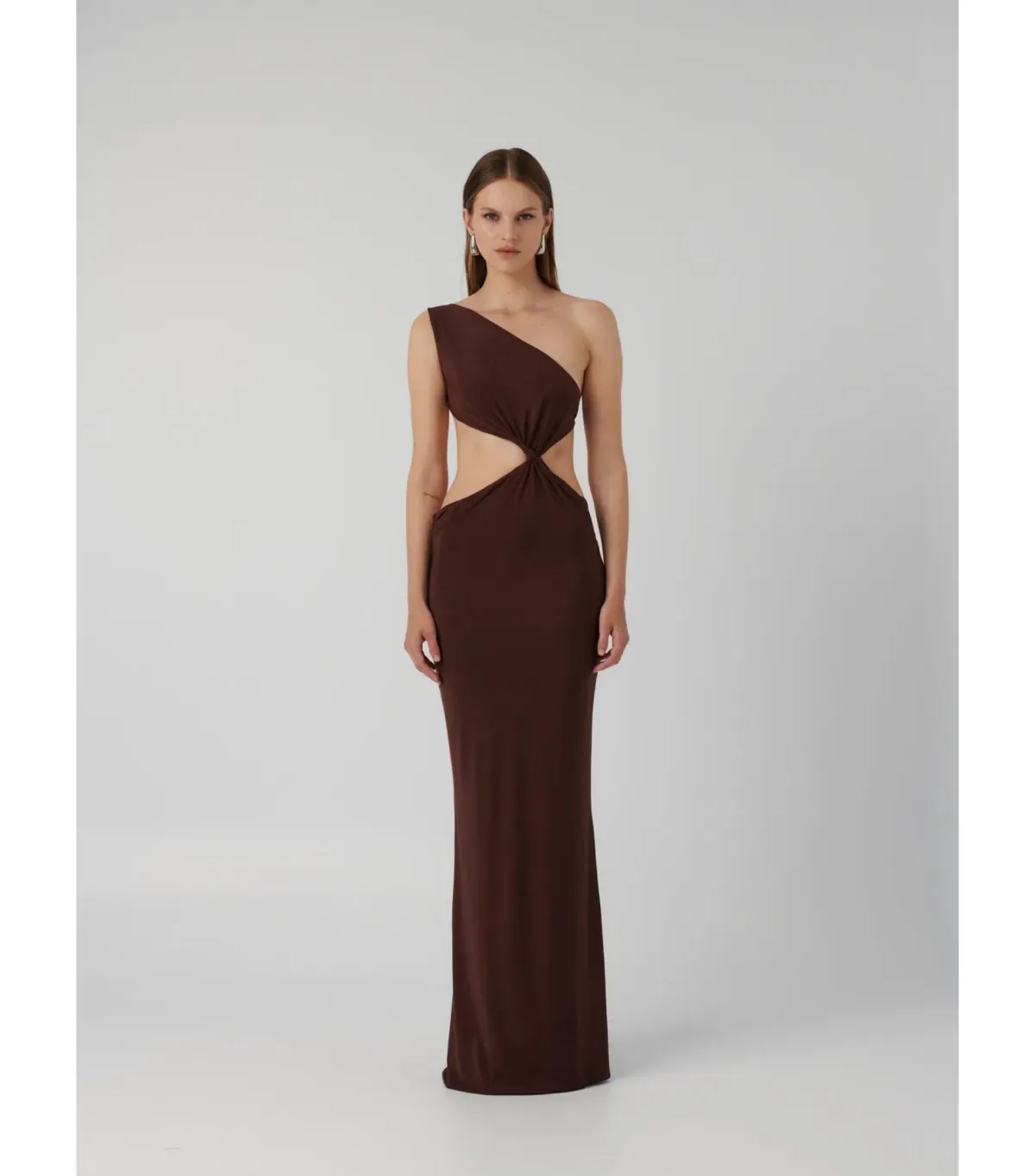 Effie Kats Hawlya Gown Cocoa Size M / AU 10 for rent on The Volte - main image