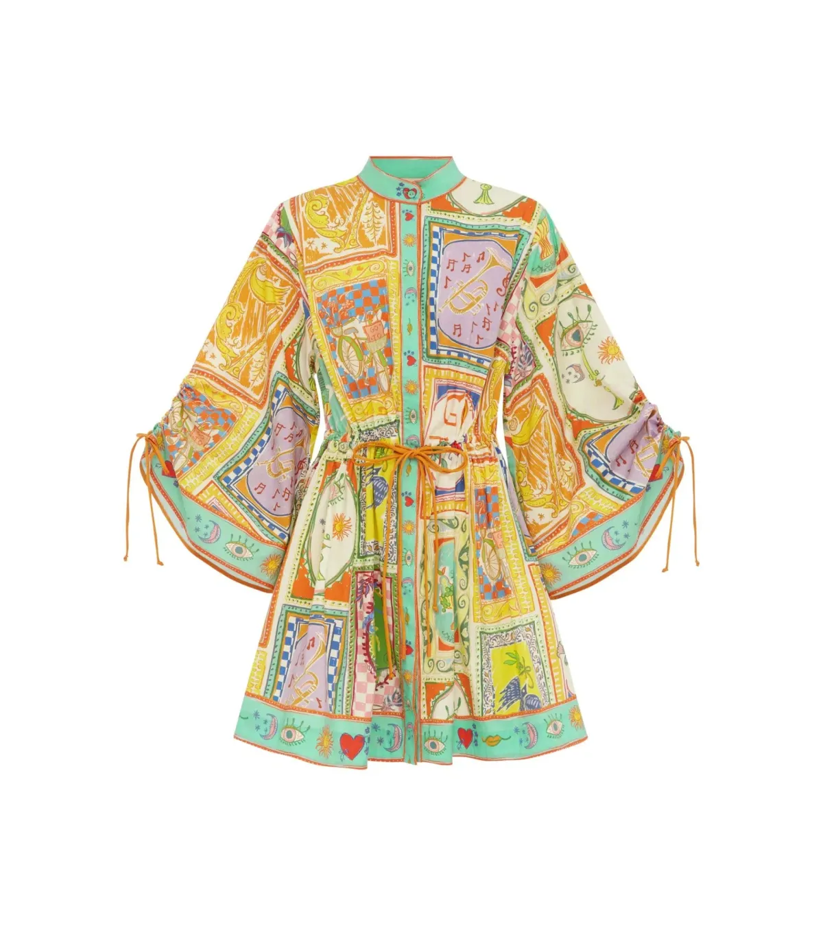 Alemais Holiday Go-to Mini Dress Multi Size AU 10 - Image 5