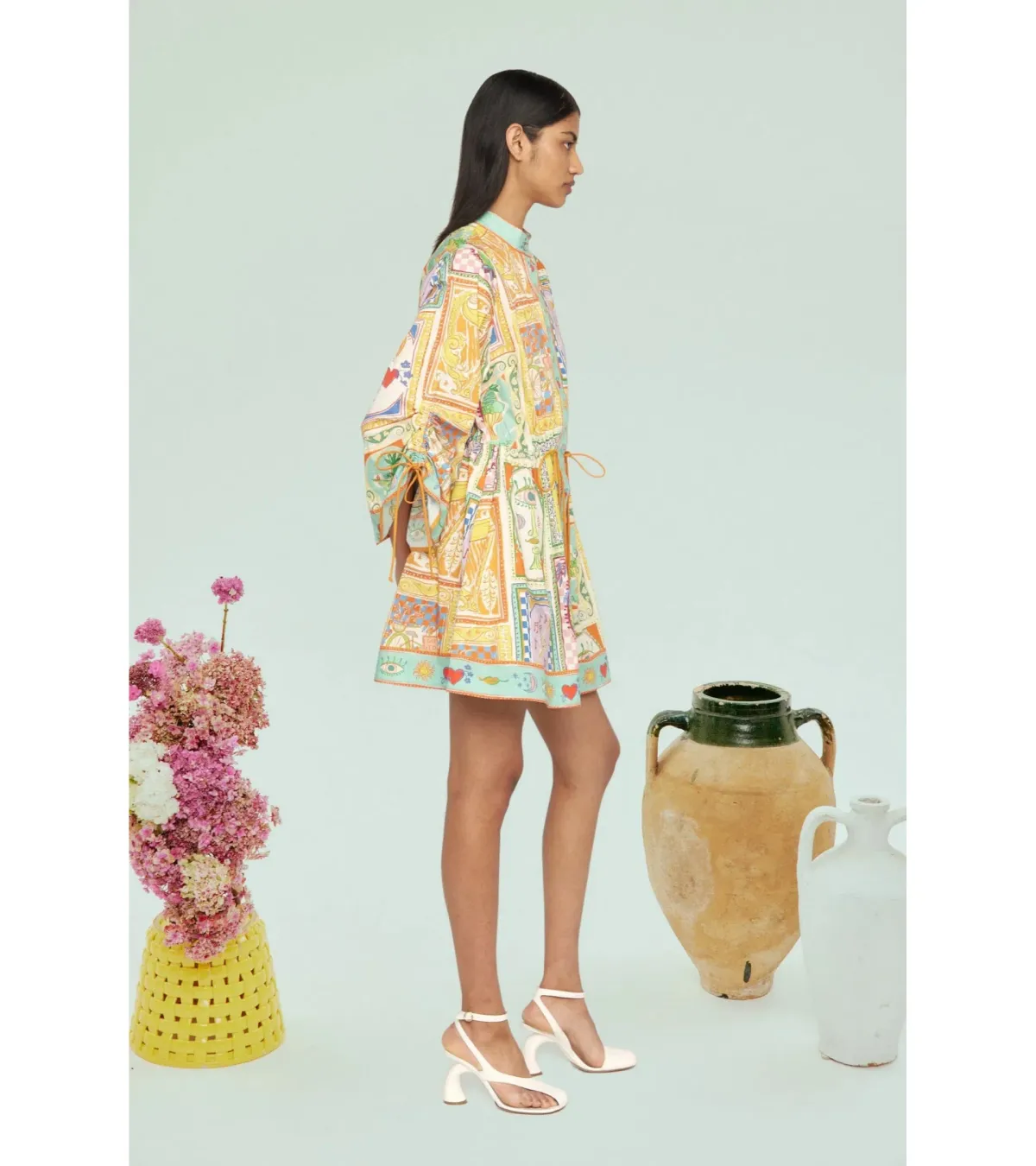 Alemais Holiday Go-to Mini Dress Multi Size AU 10 - Image 3