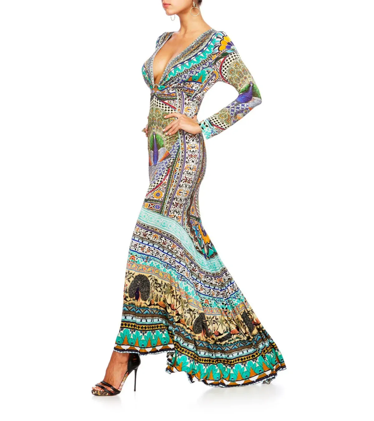 Camilla U Ring Neckline Long Dress The King And I Size XS / AU 8 - Image 4