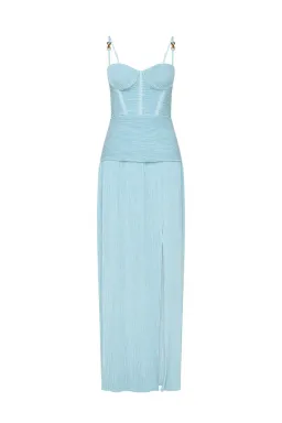 Manning Cartell Double Time Pleat Dress Aqua Spritz Size 6 for rent on The Volte - image 6