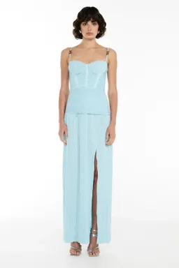 Manning Cartell Double Time Pleat Dress Aqua Spritz Size 6 for rent on The Volte - image 3