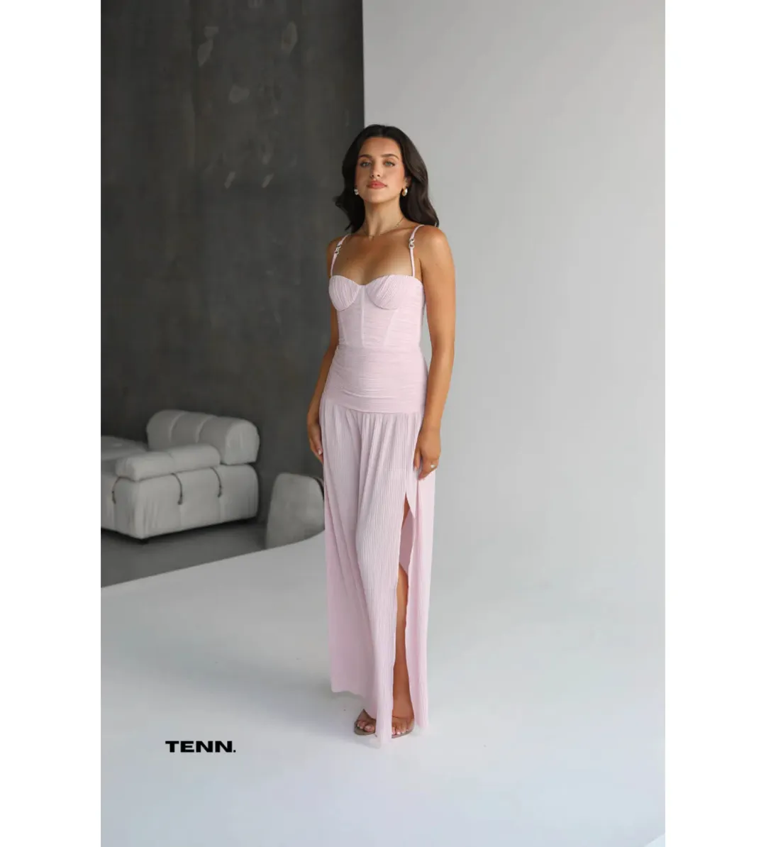 Manning Cartell Double Time Pleat Dress Hydrangea Pink Size 6 for rent on The Volte - main image