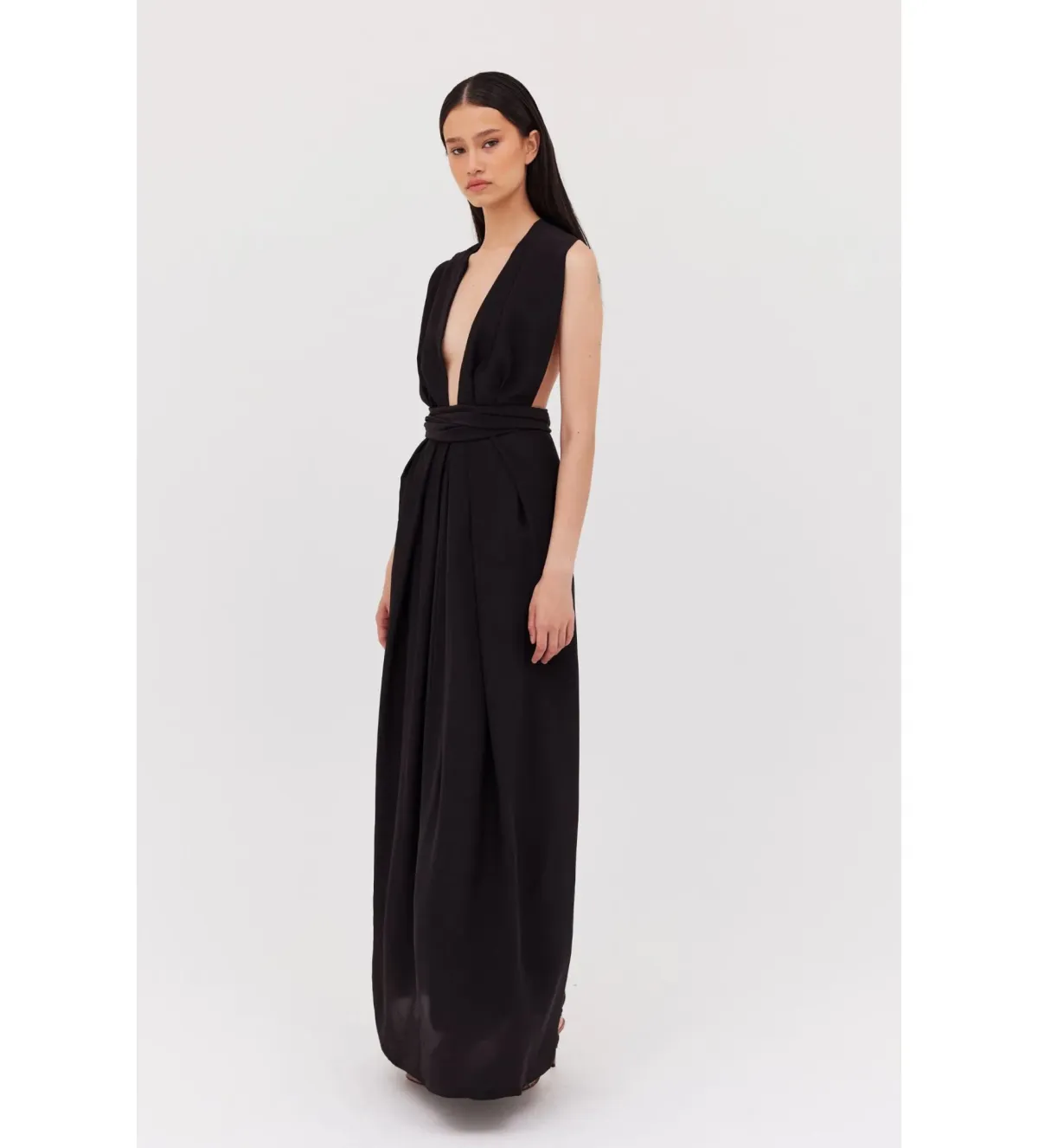 Bianca Spender Silk Cdc Ascendent Gown Black AU 8 - Image 2