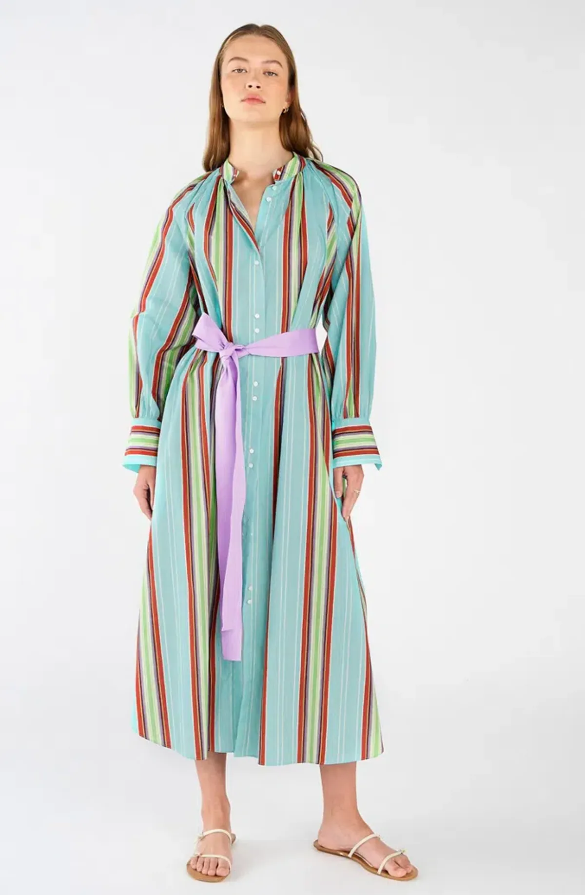 Oroton Shirtdress Midi Multi Size 12 - Image 1