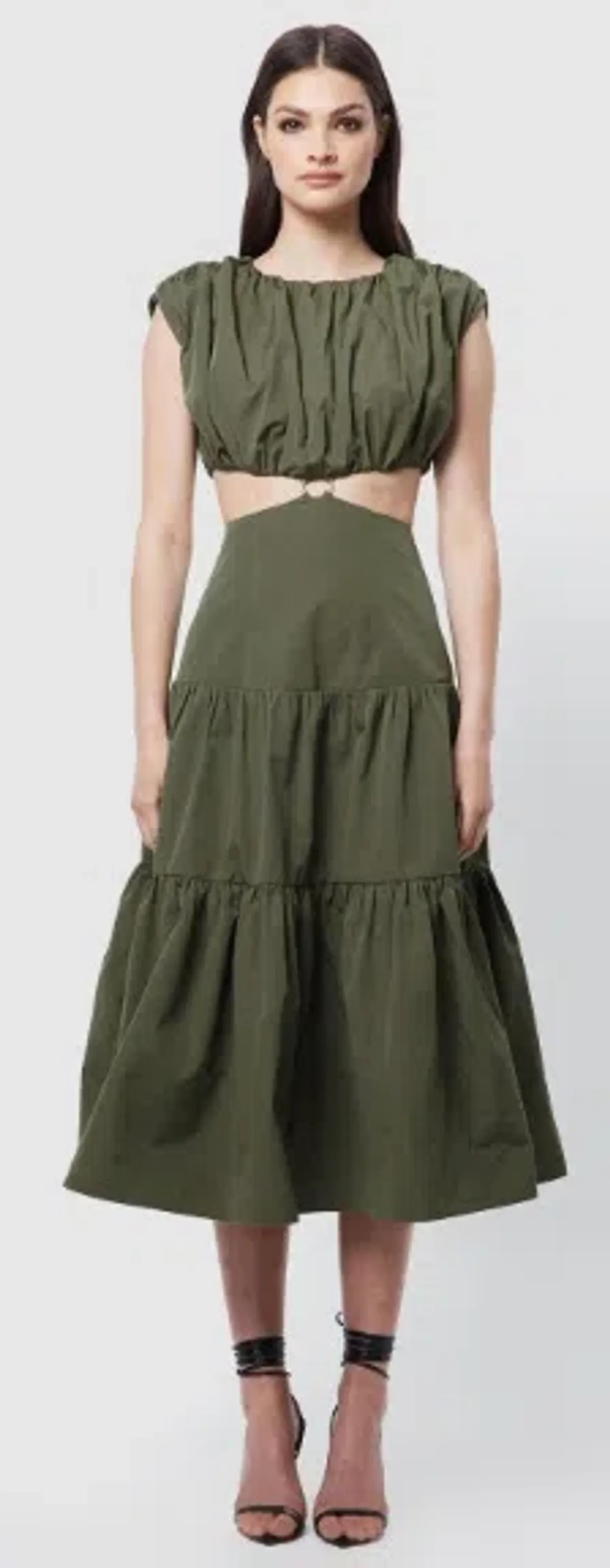 Mossman Streamline Maxi Dress Green Size 8 - Image 1