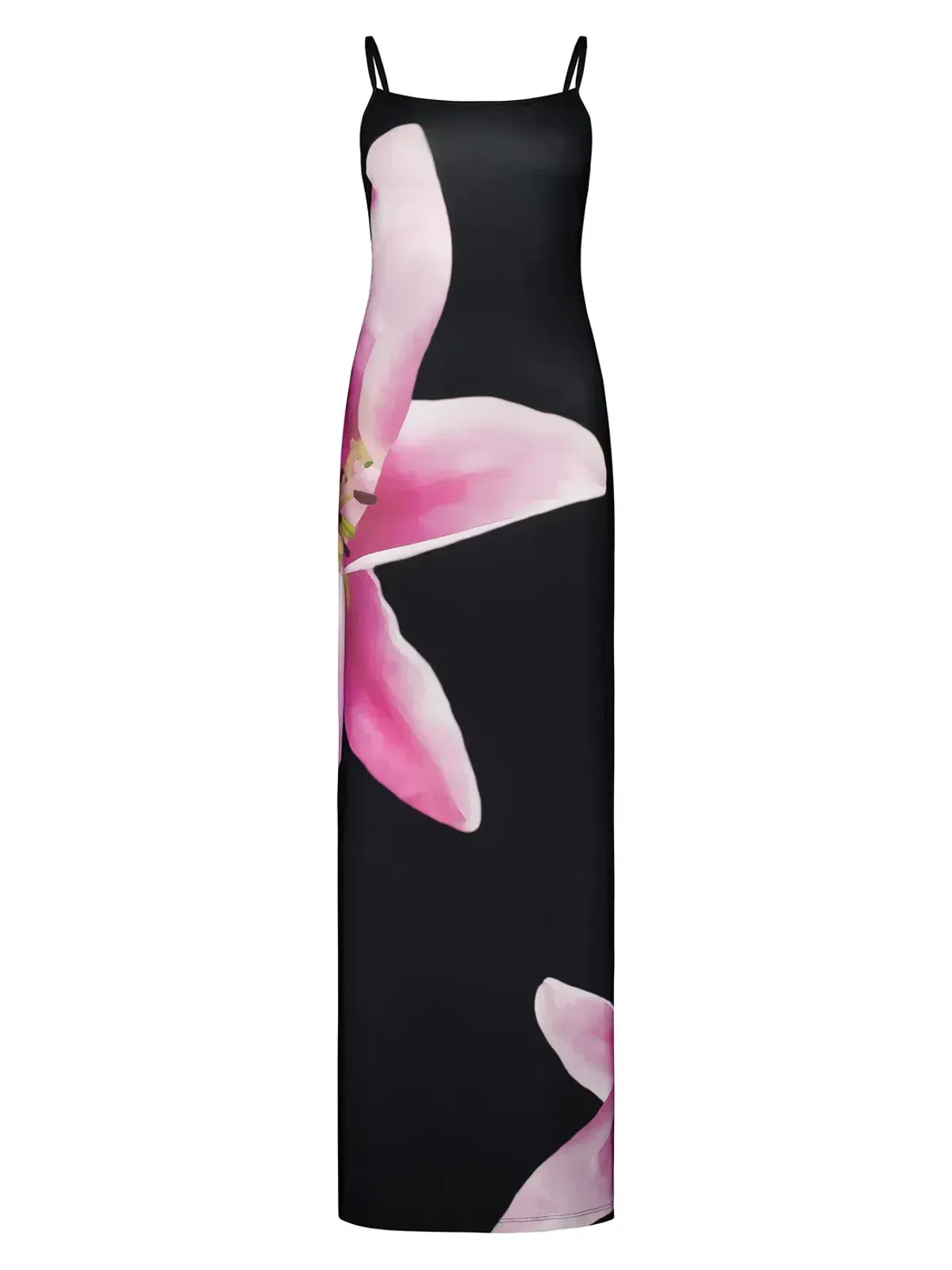 With Harper Lu Slip Maxi Dress Black Lily Floral Size S/AU 8 - Image 4