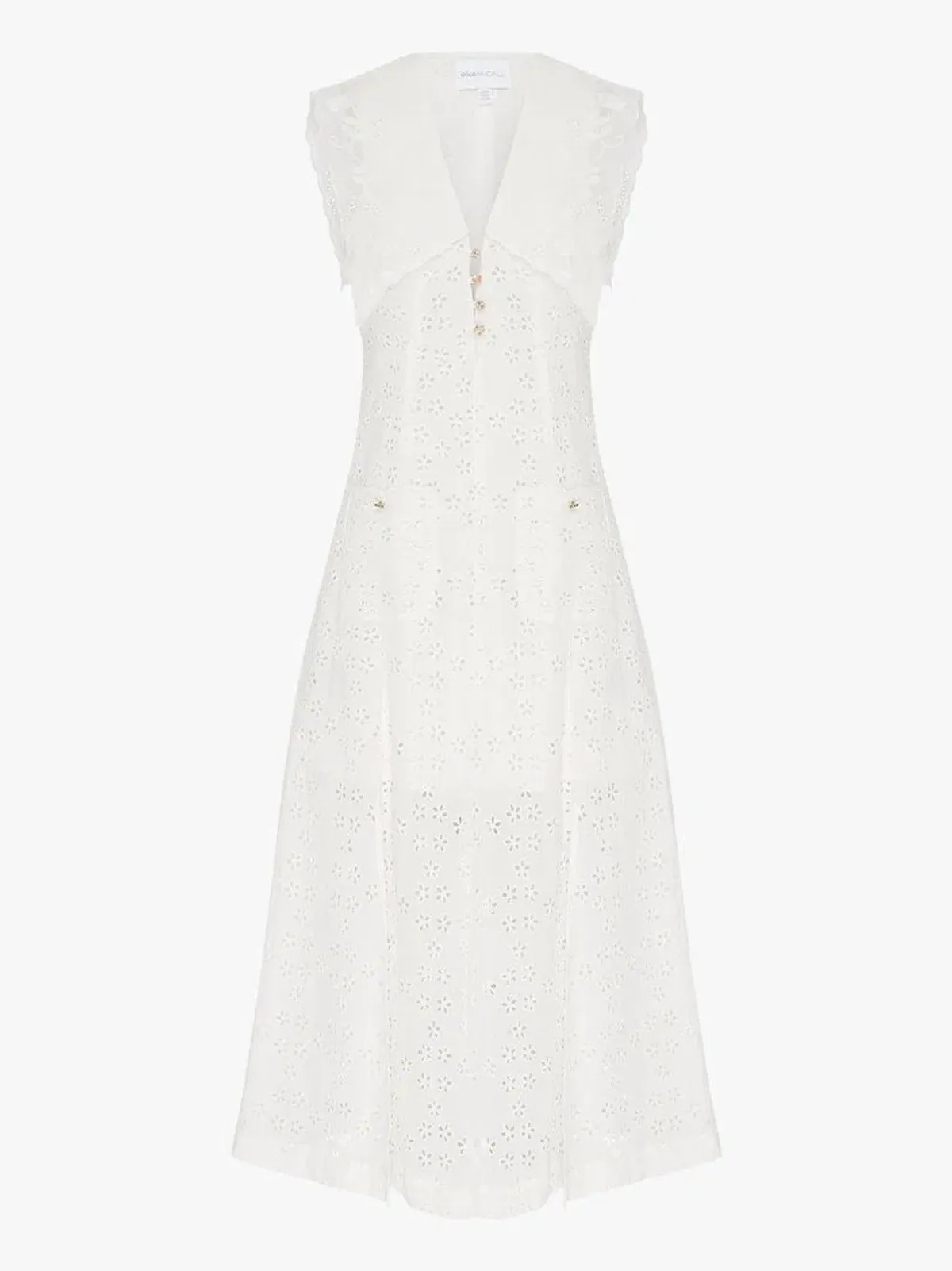 Alice McCall Wilde Grotto Midi Dress Porcelain White Size 4 - Image 6