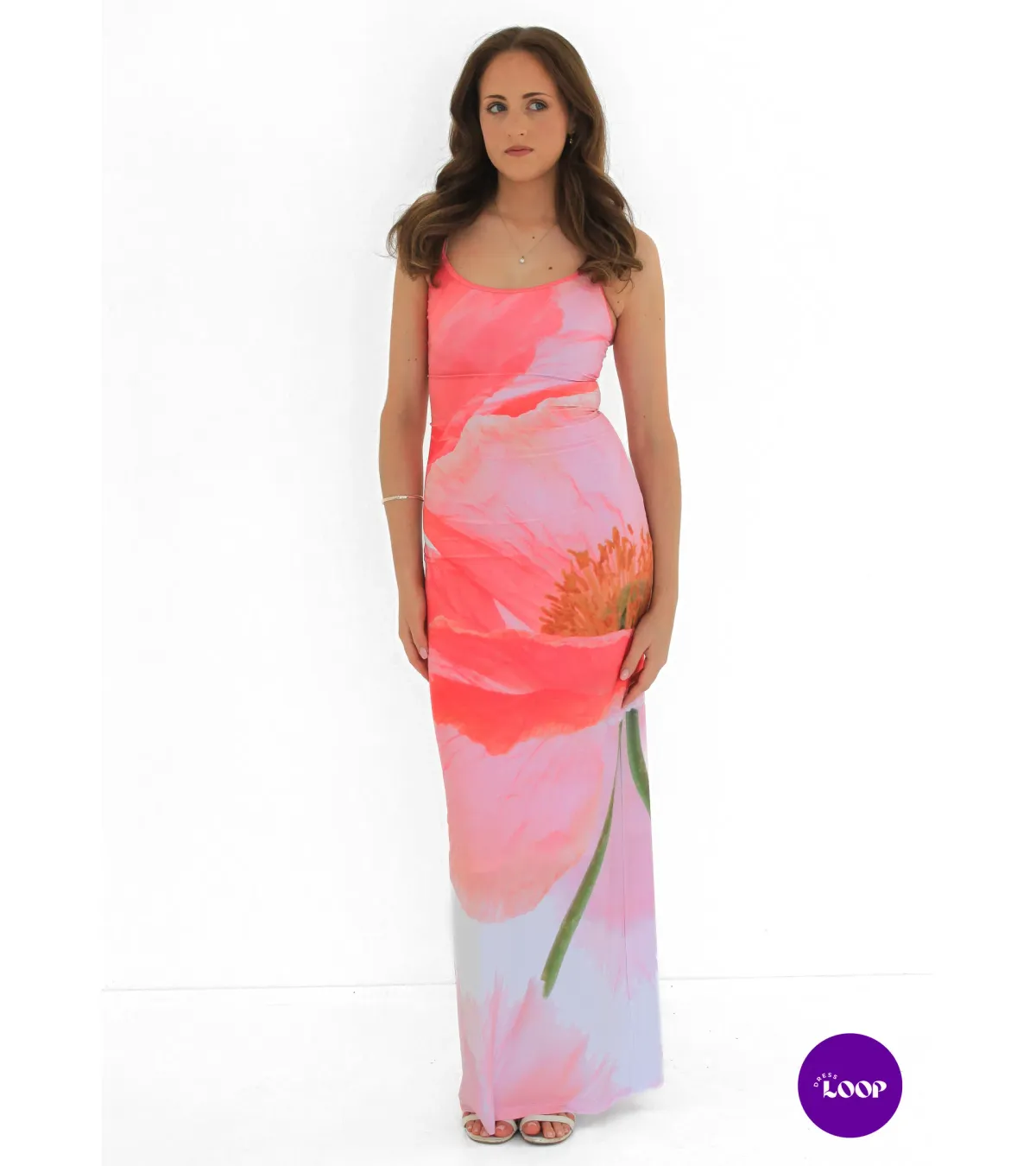 With Harper Lu Safari Slip Maxi Dress Floral Size XS/AU 6 - Image 2