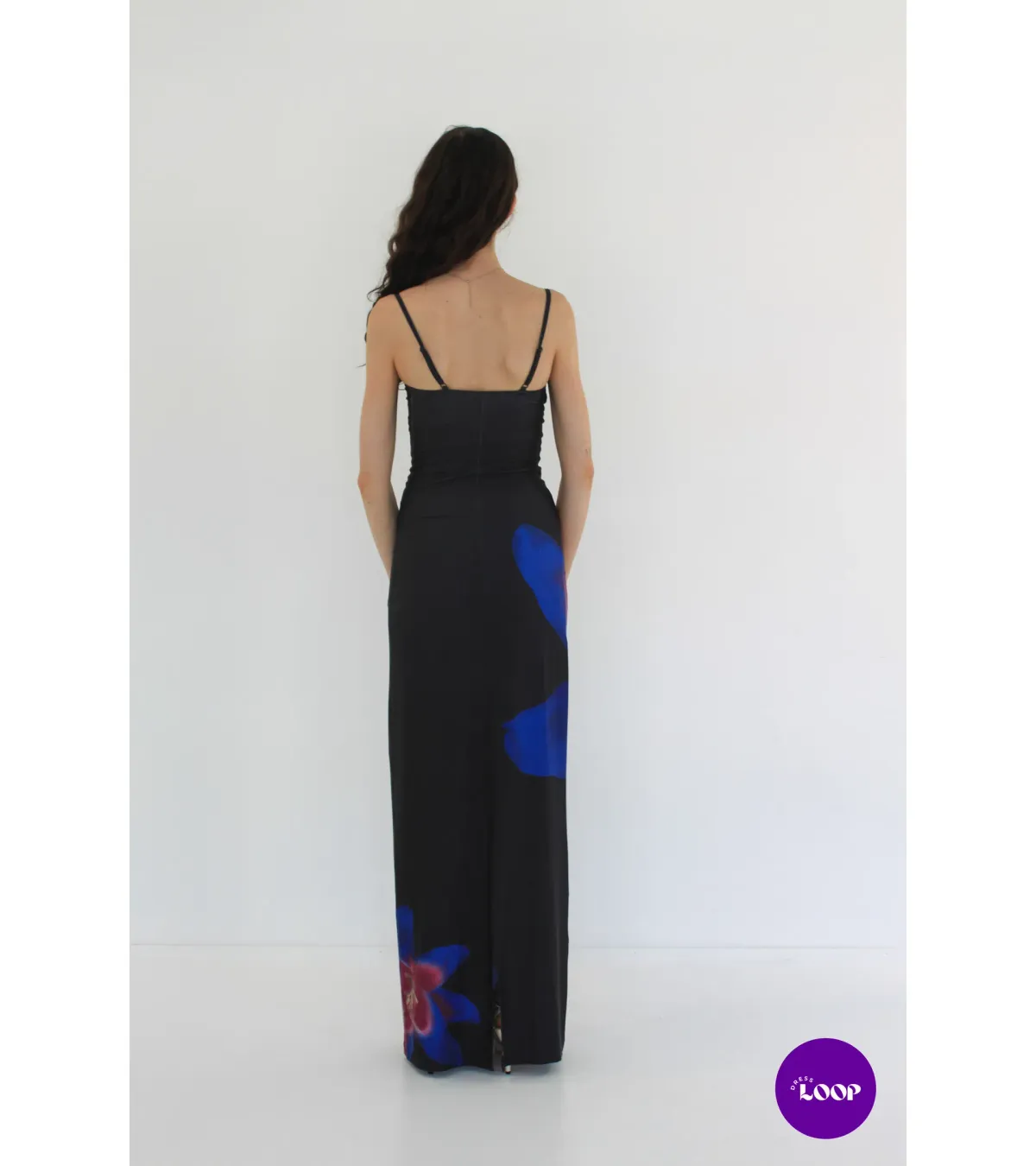 With Harper Lu Slip Maxi Dress Midnight Lily Floral Size XS/AU 6 - Image 4
