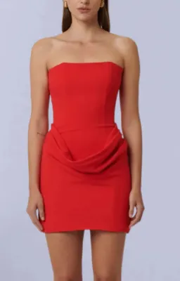 Effie Kats Merci Mini Dress Cherry Red Size L / AU 12 for rent on The Volte - image 5