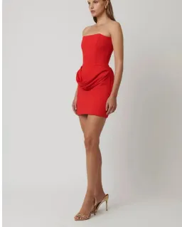 Effie Kats Merci Mini Dress Cherry Red Size L / AU 12 for rent on The Volte - image 3