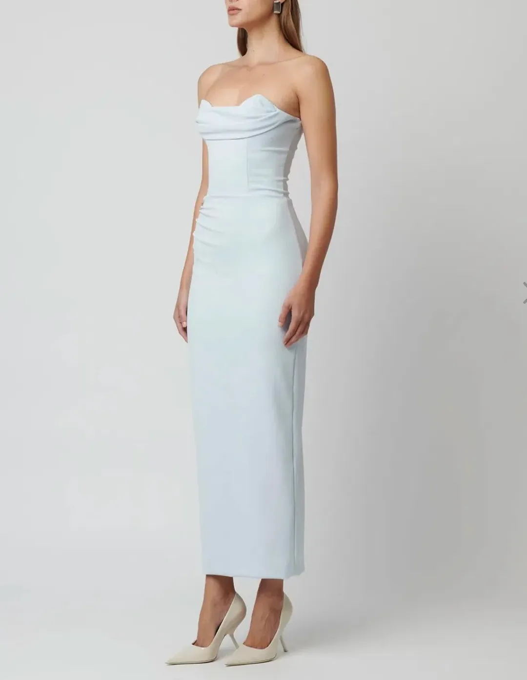 Effie Kats Rozela Midi Dress Ice Blue Size 12 for rent on The Volte - main image