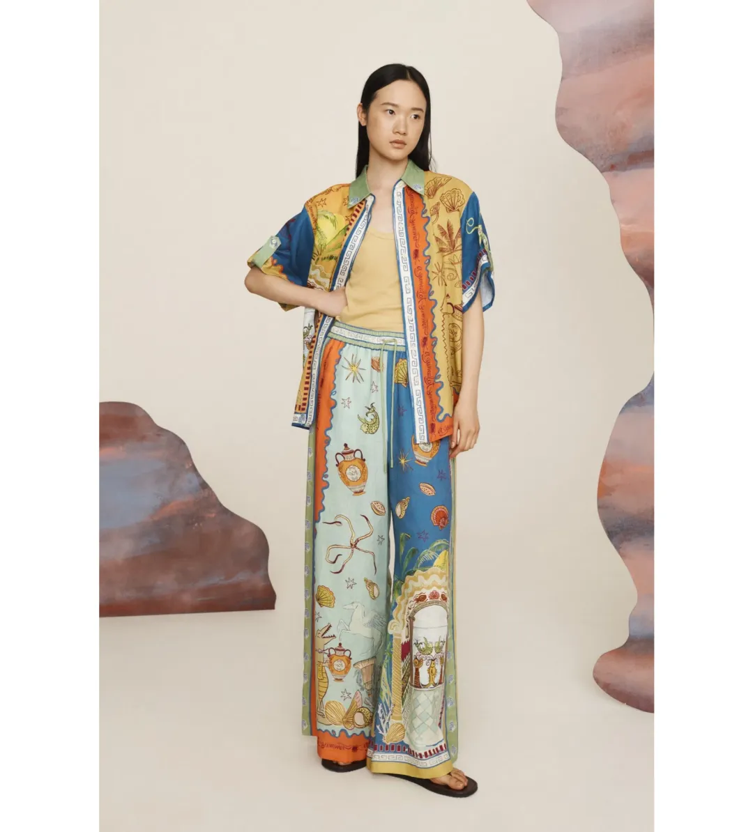 Alemais Surrealist Summer Pant Multi Size AU 10 for rent on The Volte - main image