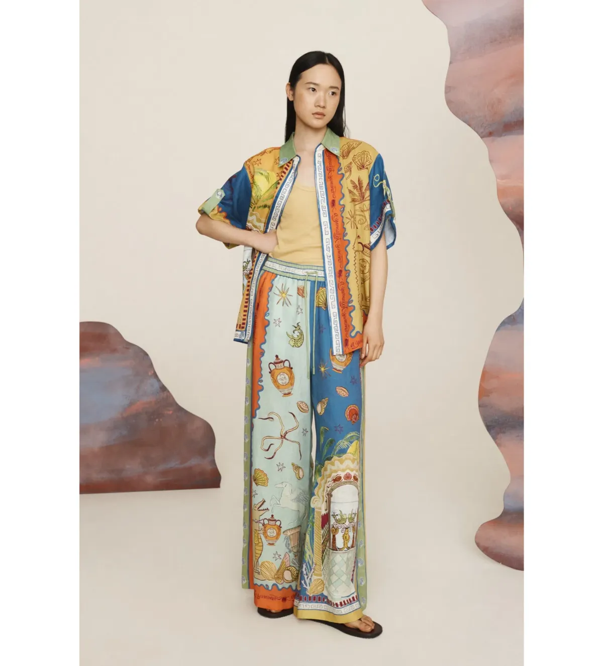 Alemais Surrealist Summer Pant Multi Size AU 10 for rent on The Volte - main image