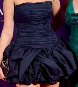 Aje Violette Bubble Hem Mini Dress Black Size 8 for rent on The Volte - image 4