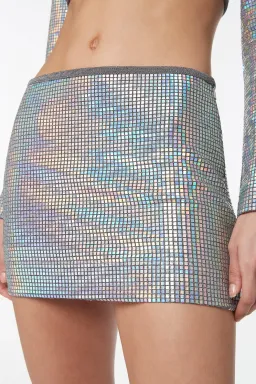 Manning Cartell Platnium Queen Bralette Size M/AU 10 and Mini Skirt Size XS/AU 6 Set Silver for rent on The Volte - image 2