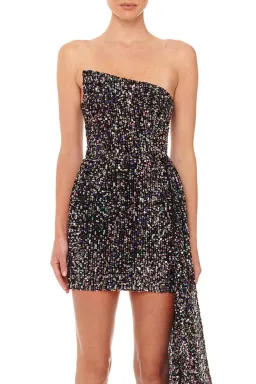 Eliya The Label Kamilla Sequin Mini Black Size AU 10 for rent on The Volte - image 1