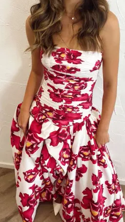 AJE Behold Maxi Dress Red Floral Size AU 16 for rent on The Volte - image 4