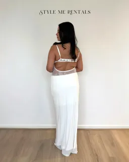 Benni Gabriel Maxi Dress White Size 12 for rent on The Volte - image 4