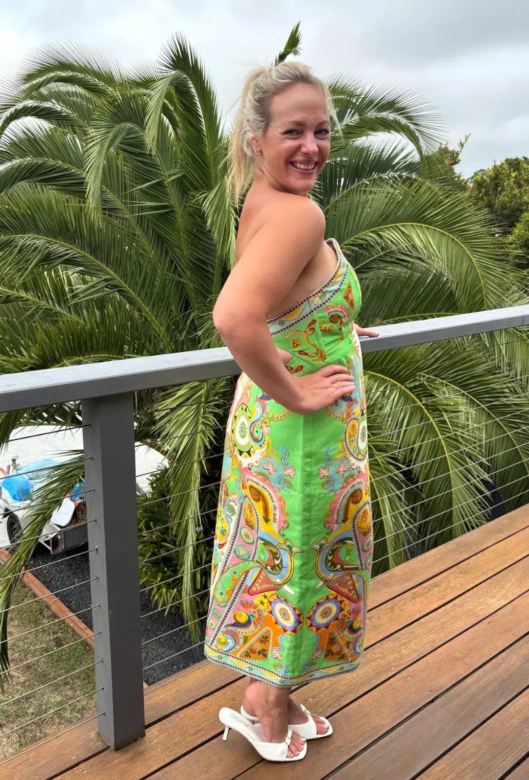 ALÉMAIS Pinball Bodice Dress Green Size AU 14 for rent on The Volte - main image