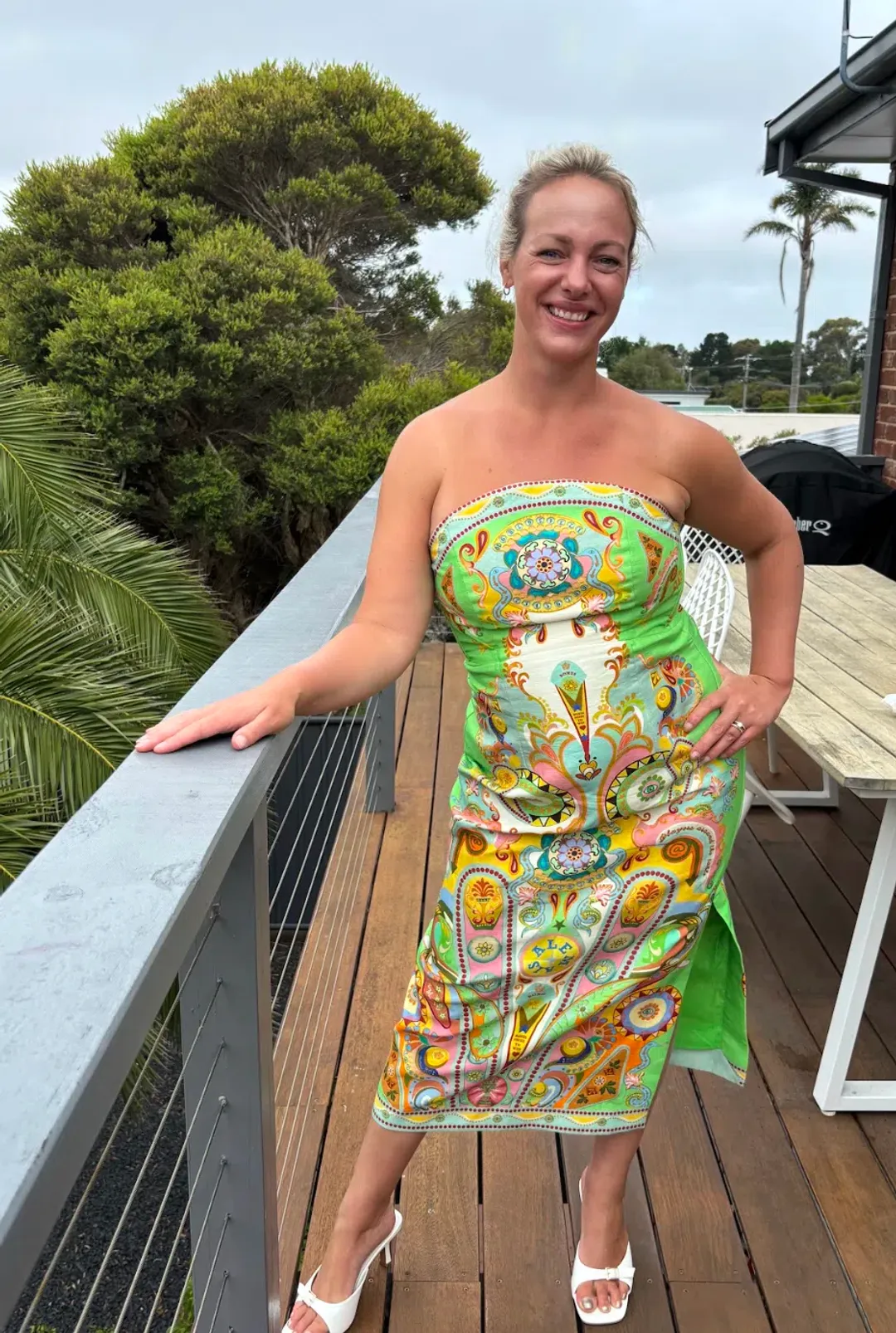 ALÉMAIS Pinball Bodice Dress Green Size AU 14 for rent on The Volte - main image