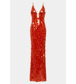 Misha Sapphire Sequin Maxi Dress in Red Size 14/XL for rent on The Volte - image 4