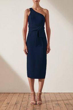 Shona Joy Bryant One Shoulder Navy Blue 8 for rent on The Volte - image 1