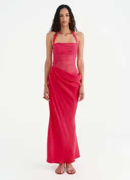 Benni Gina Maxi Dress in Watermelon Size 8 for rent on The Volte - image 1