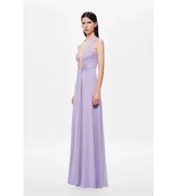 Misha Jennifer Cupro Maxi Dress Lilac Size 6/XS for rent on The Volte - image 4