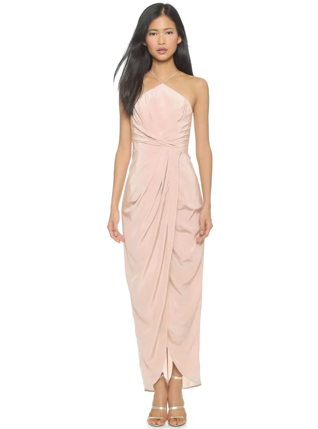 Zimmermann Silk Tuck Long Dress Pink Size 2 / AU 12 for rent on The Volte - main image