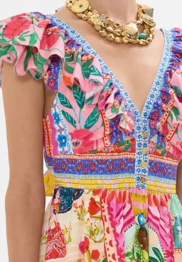 Camilla Tiered Dress with Neck Frill Roeqiyas Realm size L / AU 14 for rent on The Volte - image 4