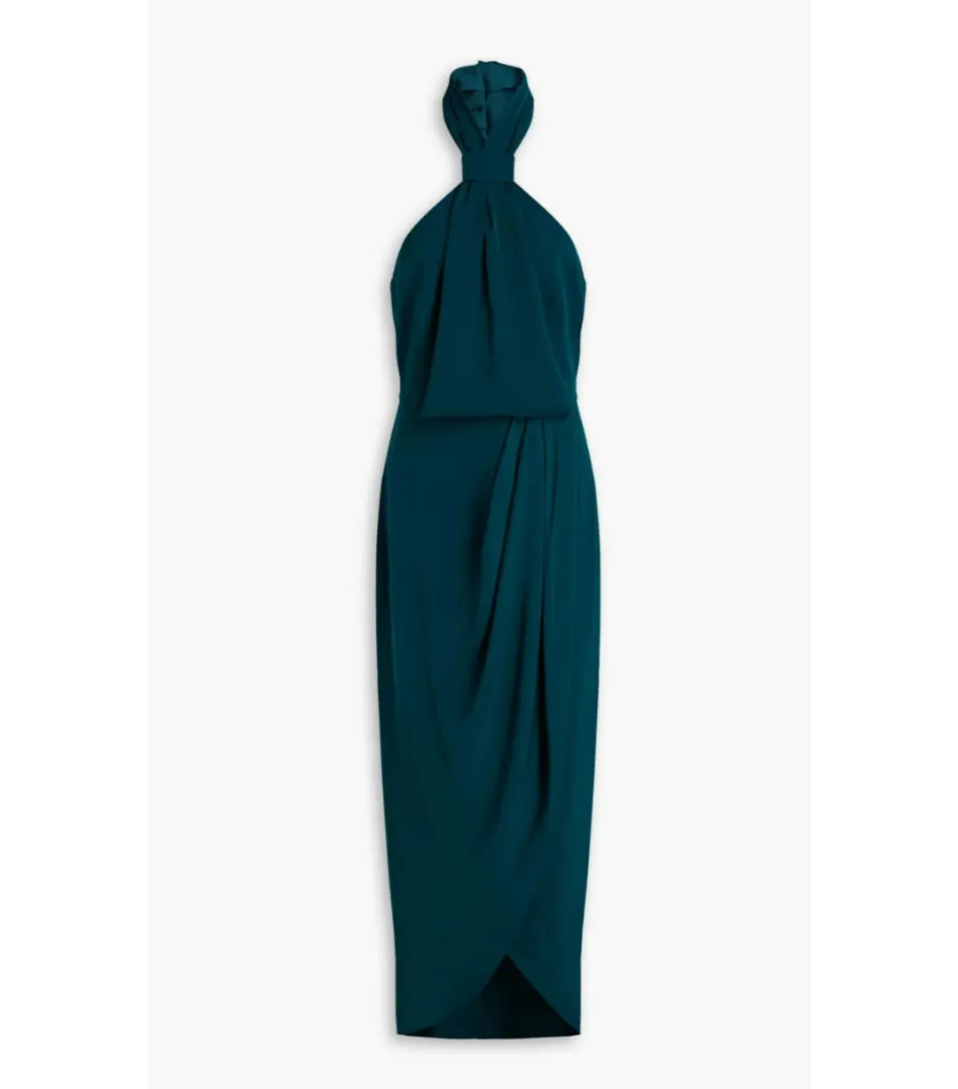 Shona Joy Knot Draped Midi Dress Green Size AU 14 for rent on The Volte - main image