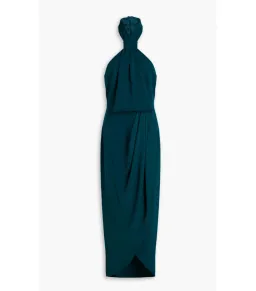 Shona Joy Knot Draped Midi Dress Green Size AU 14 for rent on The Volte - image 3