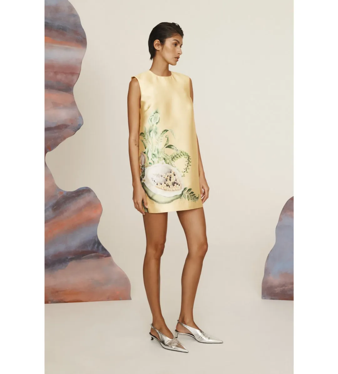 Alemais Sol Mini Dress Lemon Size 10 for rent on The Volte - main image