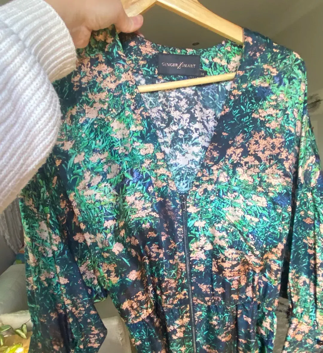 Ginger & Smart Jumpsuit Green Size AU 14 for rent on The Volte - main image